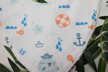 Charger l'image dans la galerie, Bavoir bandana Fond Marin