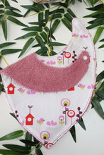 Charger l'image dans la galerie, Bavoir bandana Fleurs et Oiseaux