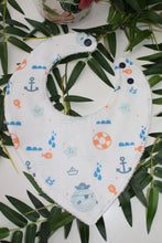 Charger l'image dans la galerie, Bavoir bandana Fond Marin