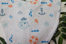 Charger l'image dans la galerie, Bavoir bandana Fond Marin