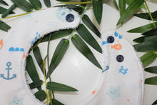 Charger l'image dans la galerie, Bavoir bandana Fond Marin