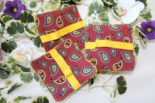 Charger l'image dans la galerie, Panier et Lingettes "Imprimer Cachemire bordeaux "