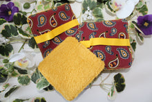 Charger l'image dans la galerie, Panier et Lingettes "Imprimer Cachemire bordeaux "