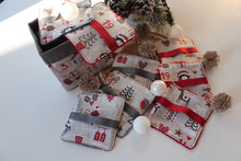 Charger l'image dans la galerie, Panier et Lingettes : Modèle "Calendrier de l'Avent fond taupe "