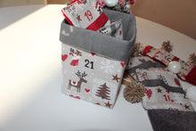 Charger l'image dans la galerie, Panier et Lingettes : Modèle "Calendrier de l'Avent fond taupe "