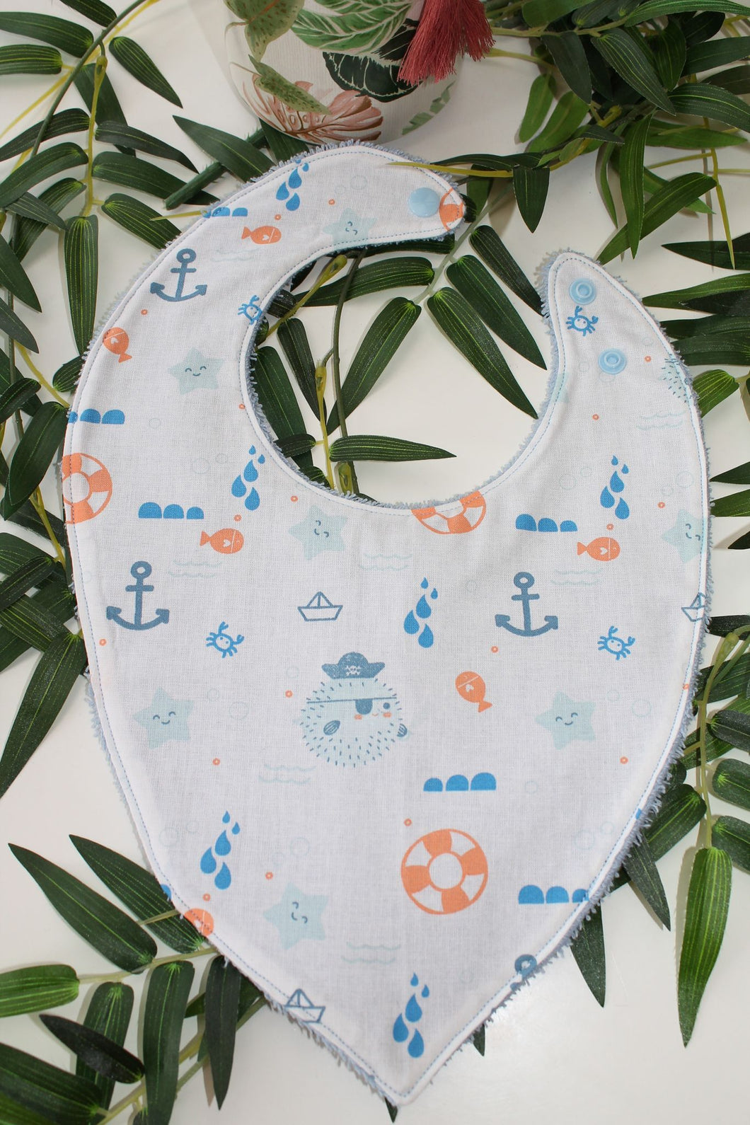 Bavoir bandana Fond Marin