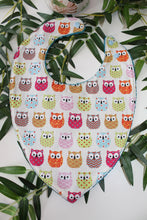 Charger l&#39;image dans la galerie, Bavoir bandana Hibou coloré
