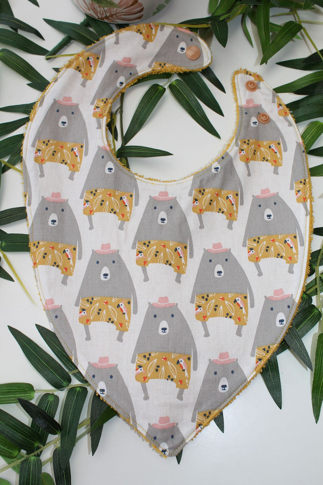 Bavoir bandana Gros Ours Gris