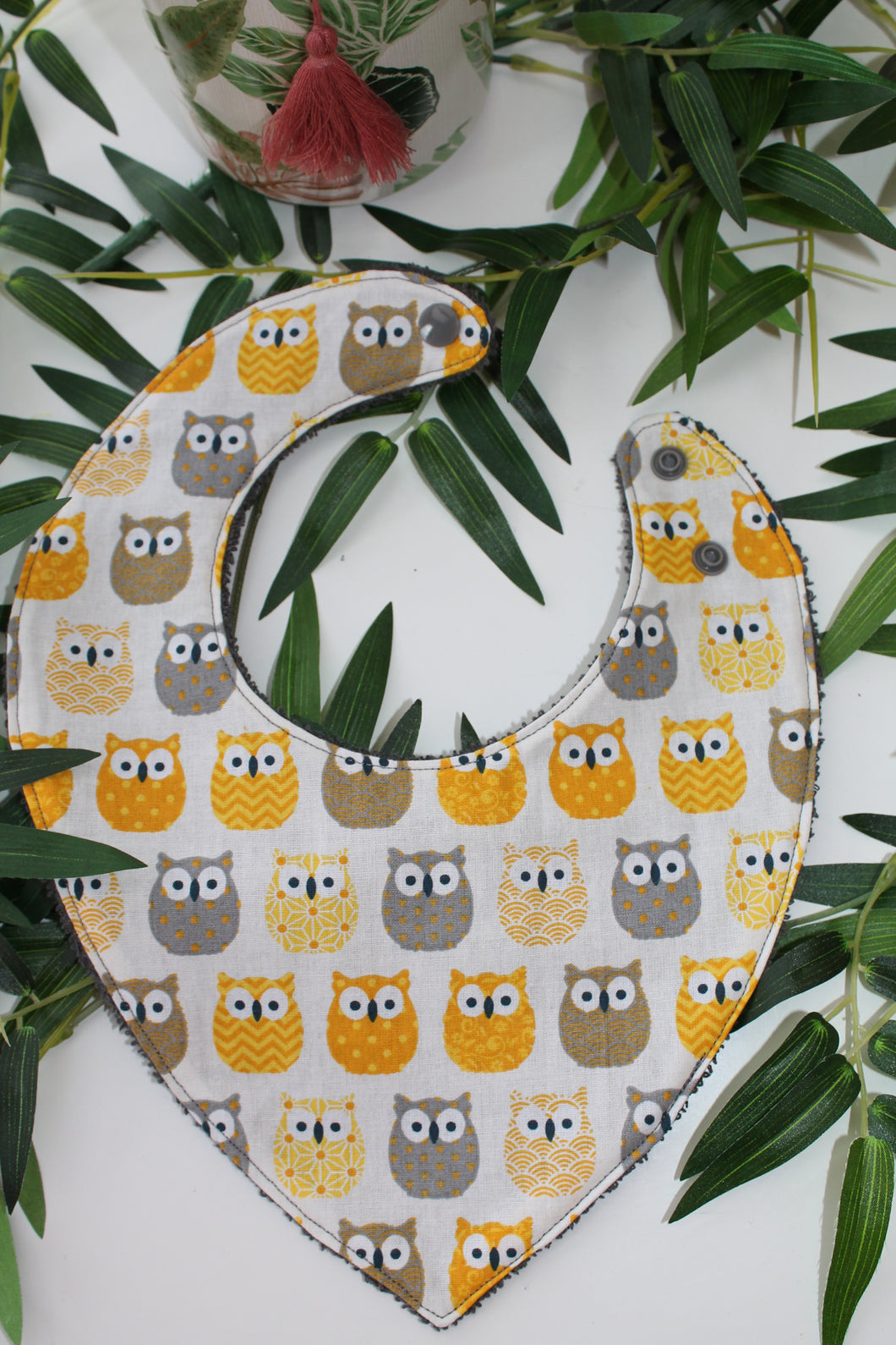 Bavoir bandana Hiboux