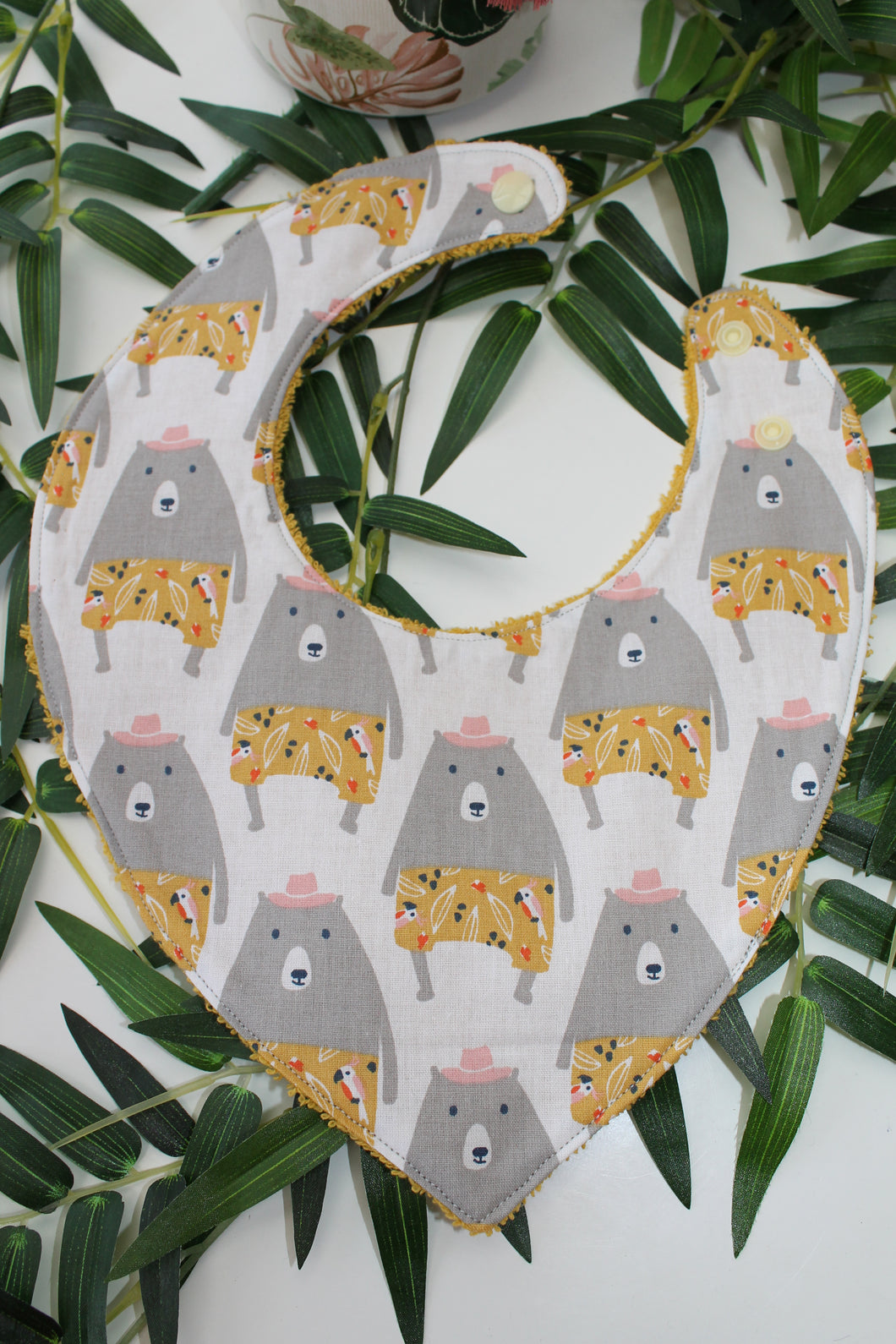 Bavoir bandana  Gros Ours Gris