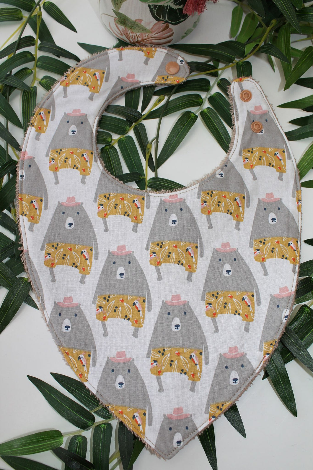 Bavoir bandana Gros Ours Gris